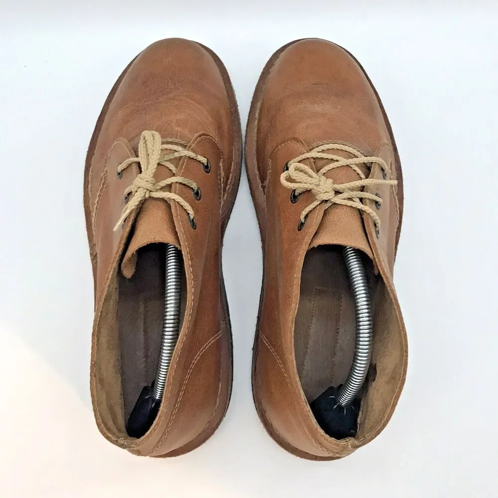 UnionBay Brown Leather Chukka Boots Men's 11 Ankle Mid Top Lace-Up Desert Shoes